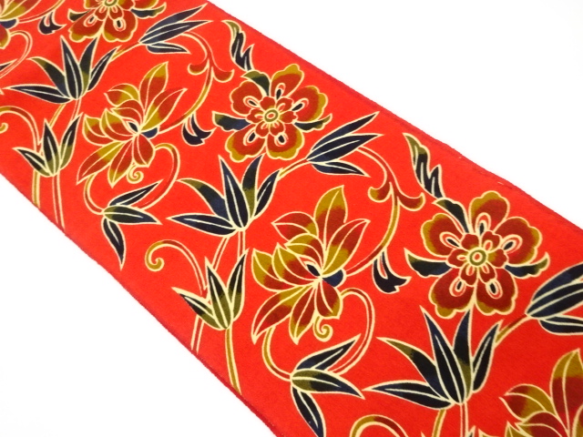 花唐草模様名古屋帯